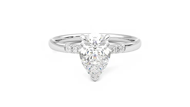 Taylor & Hart Lissome Pear Engagement Ring 360 detail 01