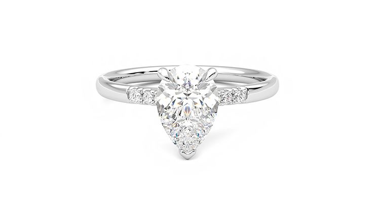 Taylor & Hart Lissome Pear Engagement Ring 360 degree image 0