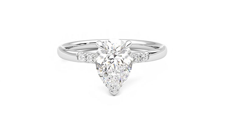 Taylor & Hart Lissome Pear Engagement Ring 360 degree image 1