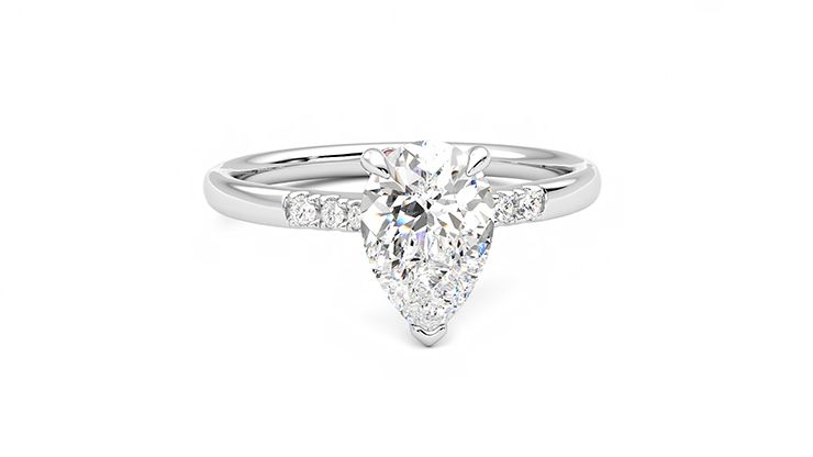 Taylor & Hart Lissome Pear Engagement Ring 360 degree image 2