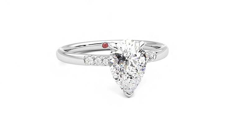 Taylor & Hart Lissome Pear Engagement Ring 360 degree image 3