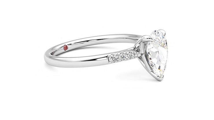 Taylor & Hart Lissome Pear Engagement Ring 360 degree image 7
