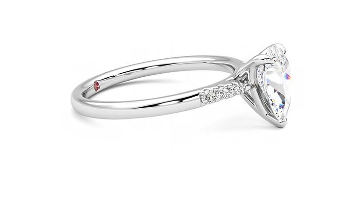 Taylor & Hart Lissome Pear Engagement Ring 360 degree image 8