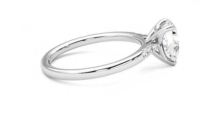 Taylor & Hart Lissome Pear Engagement Ring 360 degree image 10