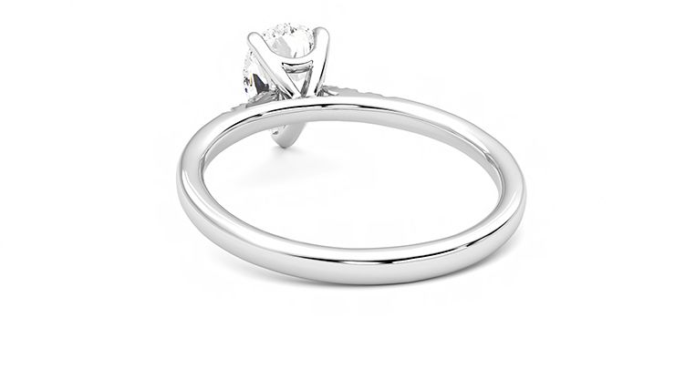 Taylor & Hart Lissome Pear Engagement Ring 360 degree image 16
