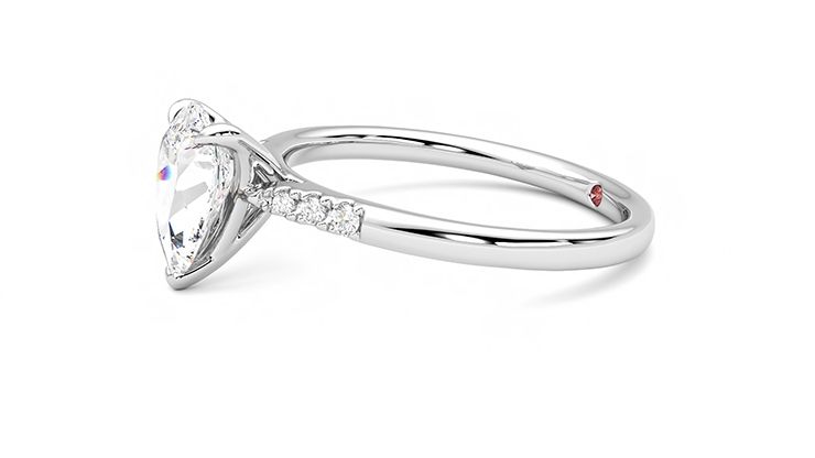 Taylor & Hart Lissome Pear Engagement Ring 360 degree image 22