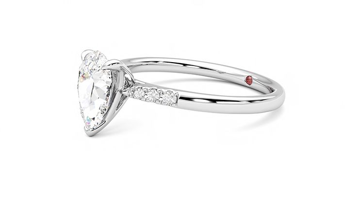 Taylor & Hart Lissome Pear Engagement Ring 360 degree image 23