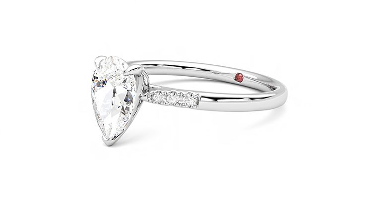 Taylor & Hart Lissome Pear Engagement Ring 360 degree image 24