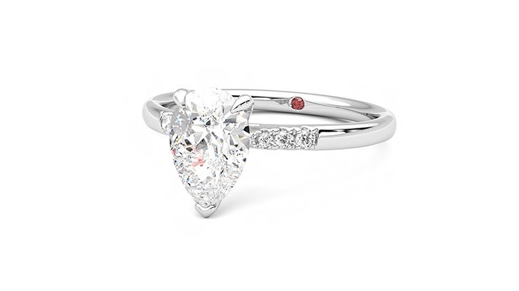 Taylor & Hart Lissome Pear Engagement Ring 360 degree image 26