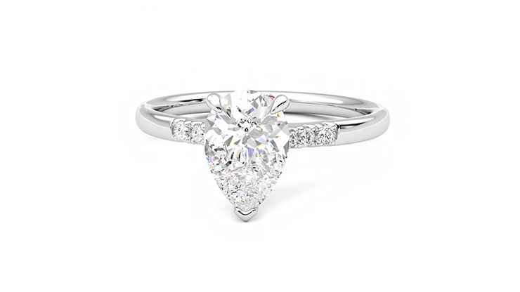 Taylor & Hart Lissome Pear Engagement Ring 360 degree image 28