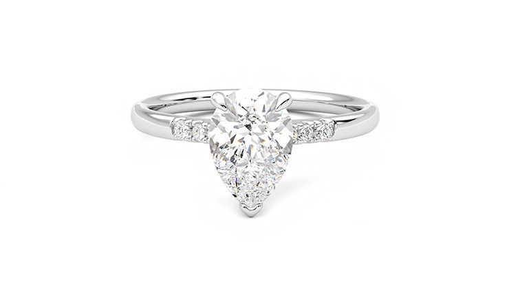 Taylor & Hart Lissome Pear Engagement Ring 360 degree image 29