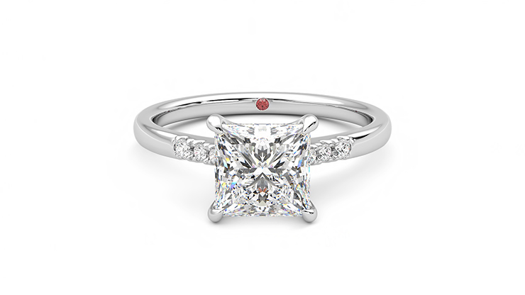 Taylor & Hart Lissome Princess Engagement Ring 360 detail 01