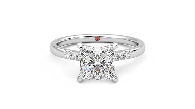 Taylor & Hart Lissome Princess Engagement Ring 360 degree image 0