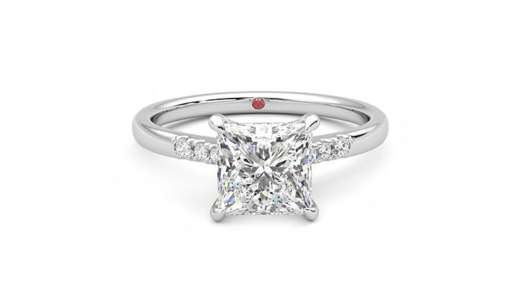 Taylor & Hart Lissome Princess Engagement Ring 360 degree image 1