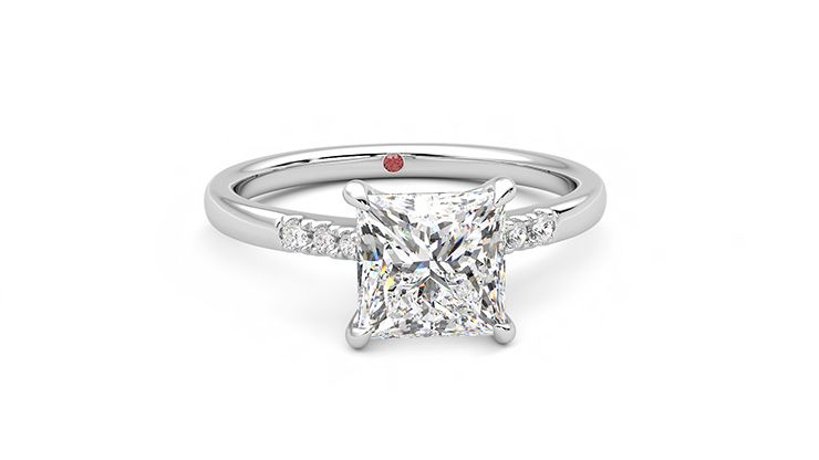 Taylor & Hart Lissome Princess Engagement Ring 360 degree image 2