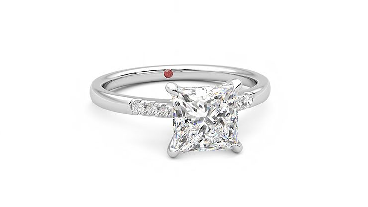 Taylor & Hart Lissome Princess Engagement Ring 360 degree image 3