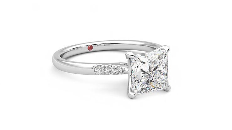 Taylor & Hart Lissome Princess Engagement Ring 360 degree image 5
