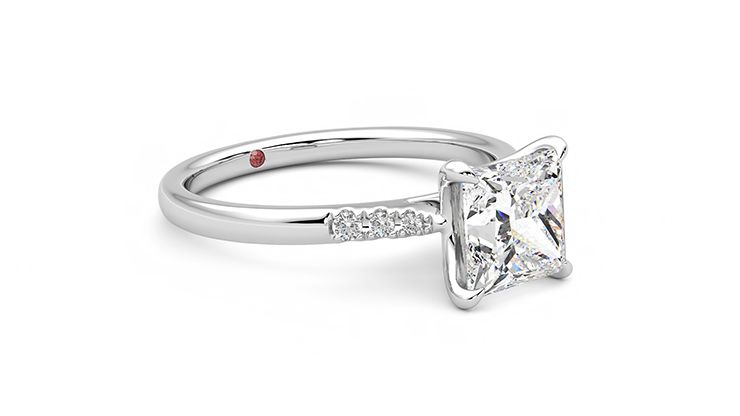 Taylor & Hart Lissome Princess Engagement Ring 360 degree image 6