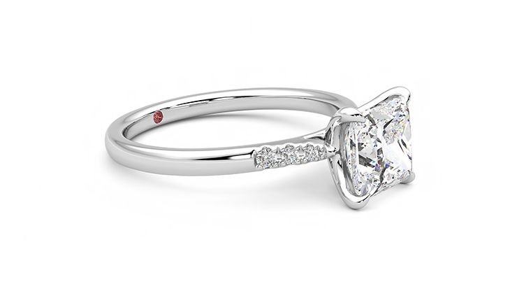 Taylor & Hart Lissome Princess Engagement Ring 360 degree image 7