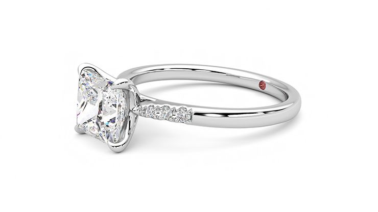 Taylor & Hart Lissome Princess Engagement Ring 360 degree image 23