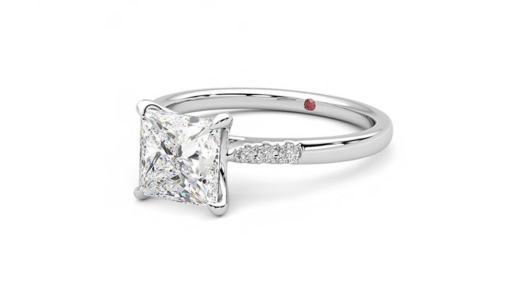 Taylor & Hart Lissome Princess Engagement Ring 360 degree image 25