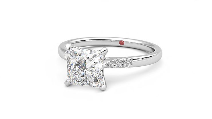 Taylor & Hart Lissome Princess Engagement Ring 360 degree image 26