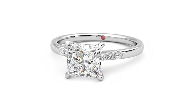 Taylor & Hart Lissome Princess Engagement Ring 360 degree image 27