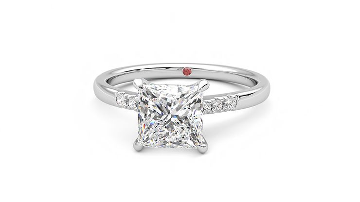 Taylor & Hart Lissome Princess Engagement Ring 360 degree image 28