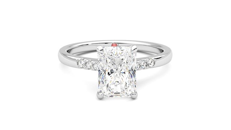 Taylor & Hart Lissome Radiant Engagement Ring 360 degree image 1