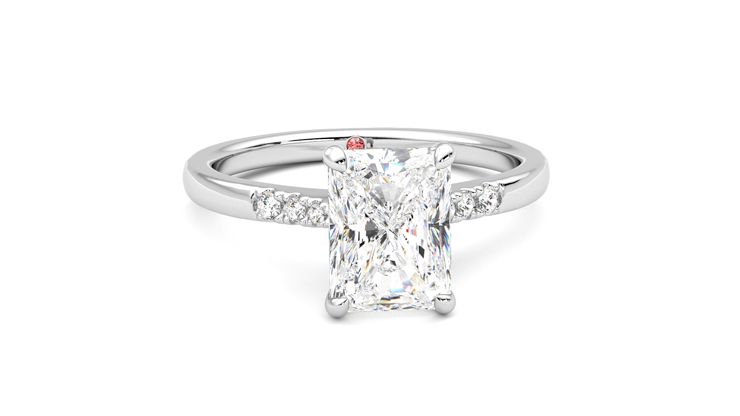 Taylor & Hart Lissome Radiant Engagement Ring 360 degree image 2