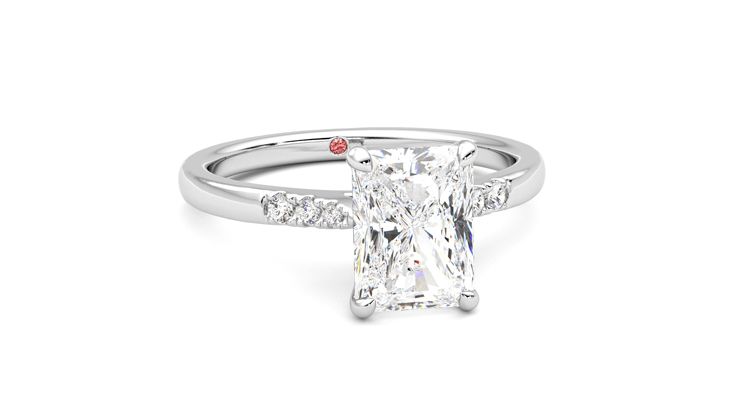 Taylor & Hart Lissome Radiant Engagement Ring 360 degree image 3