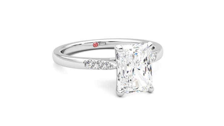 Taylor & Hart Lissome Radiant Engagement Ring 360 degree image 4