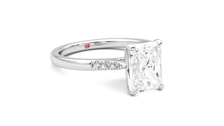 Taylor & Hart Lissome Radiant Engagement Ring 360 degree image 5