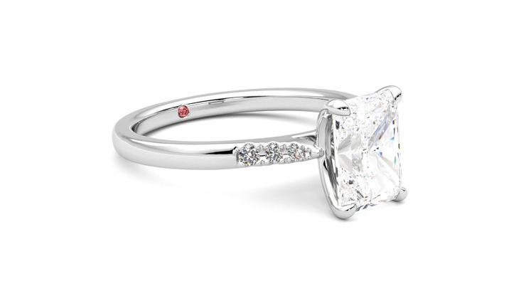 Taylor & Hart Lissome Radiant Engagement Ring 360 degree image 6