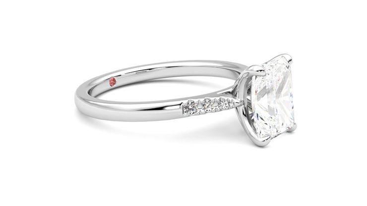 Taylor & Hart Lissome Radiant Engagement Ring 360 degree image 7