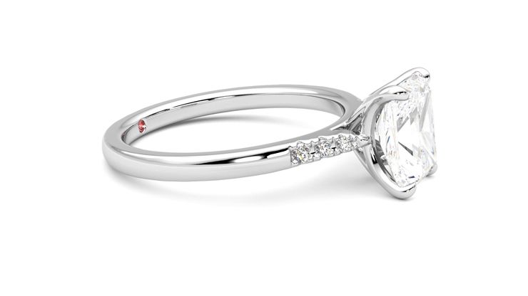 Taylor & Hart Lissome Radiant Engagement Ring 360 degree image 8