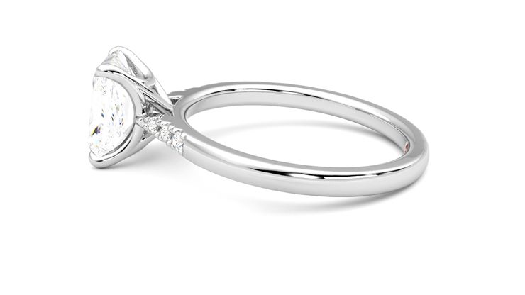 Taylor & Hart Lissome Radiant Engagement Ring 360 degree image 20
