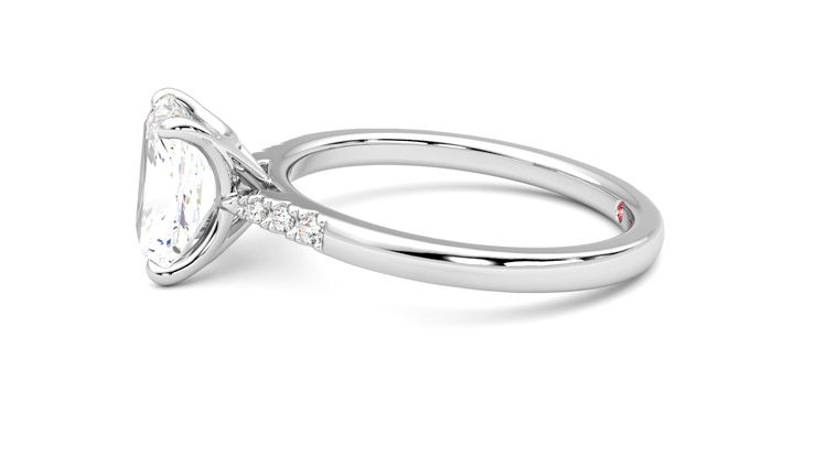 Taylor & Hart Lissome Radiant Engagement Ring 360 degree image 21