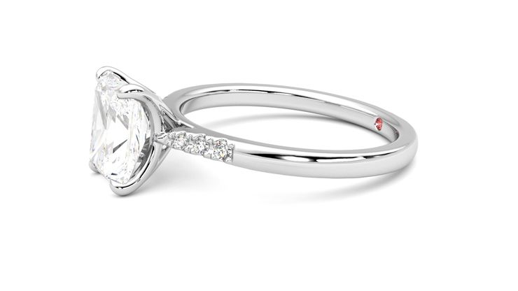 Taylor & Hart Lissome Radiant Engagement Ring 360 degree image 22