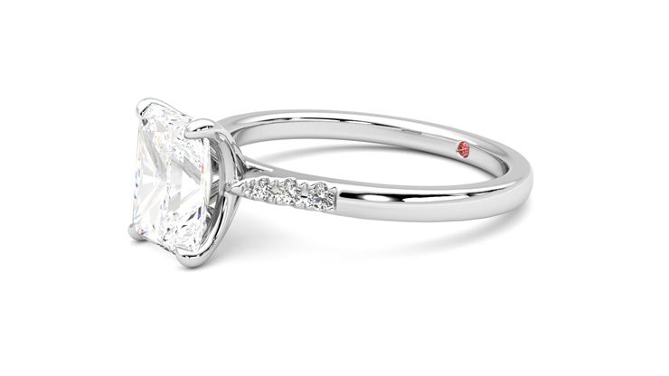 Taylor & Hart Lissome Radiant Engagement Ring 360 degree image 23