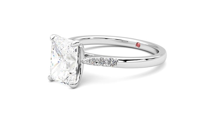 Taylor & Hart Lissome Radiant Engagement Ring 360 degree image 24