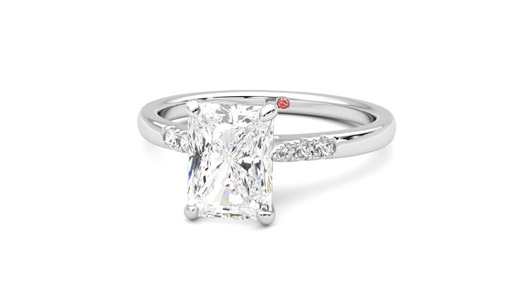 Taylor & Hart Lissome Radiant Engagement Ring 360 degree image 27