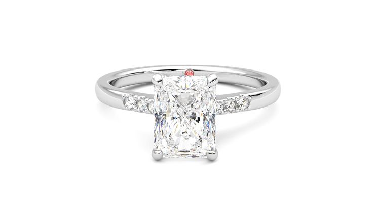 Taylor & Hart Lissome Radiant Engagement Ring 360 degree image 29