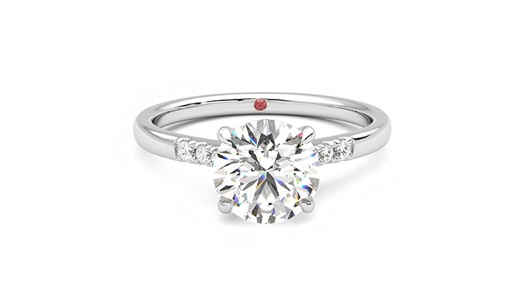 Taylor & Hart Lissome Round Engagement Ring 360 degree image 1