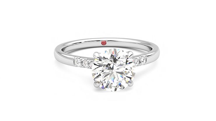 Taylor & Hart Lissome Round Engagement Ring 360 degree image 2