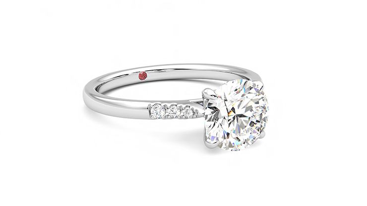 Taylor & Hart Lissome Round Engagement Ring 360 degree image 5