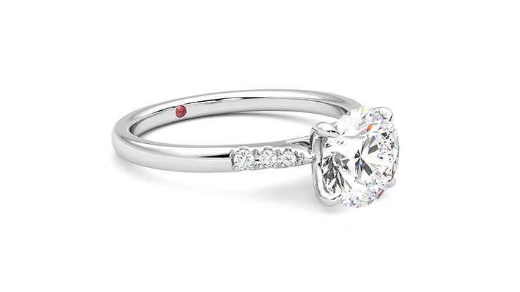 Taylor & Hart Lissome Round Engagement Ring 360 degree image 6