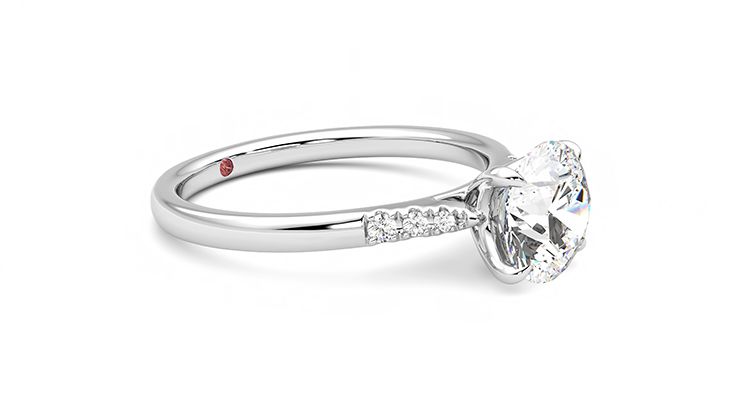 Taylor & Hart Lissome Round Engagement Ring 360 degree image 7