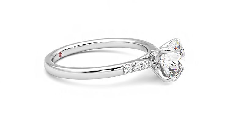 Taylor & Hart Lissome Round Engagement Ring 360 degree image 8