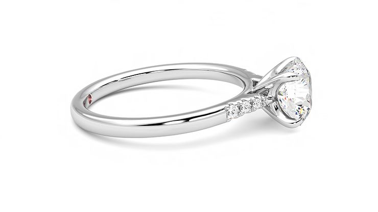 Taylor & Hart Lissome Round Engagement Ring 360 degree image 9